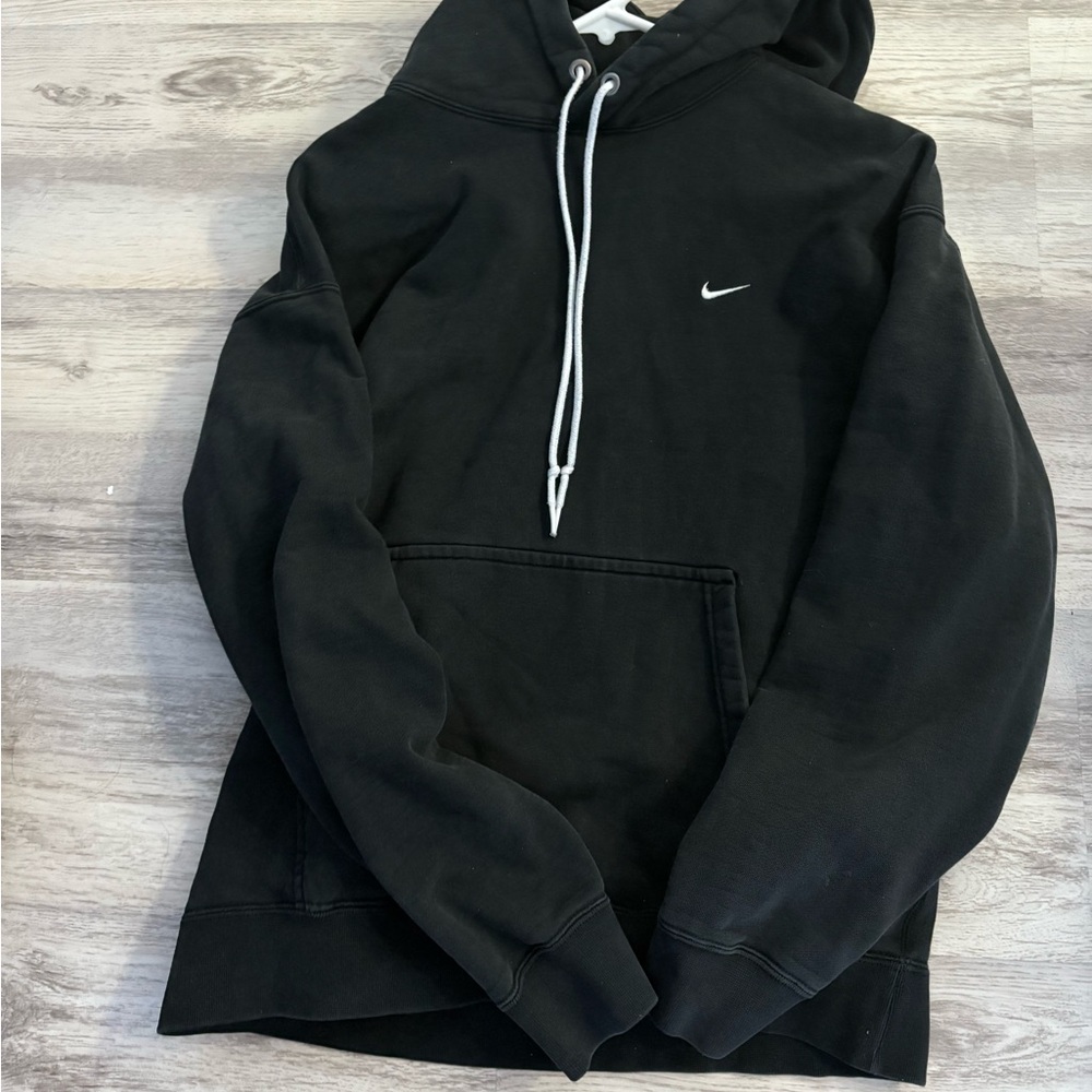 Nike Black Hoodie with White Swoosh